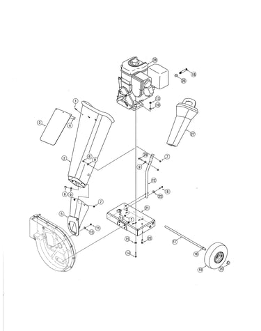 Engine/chute/frame