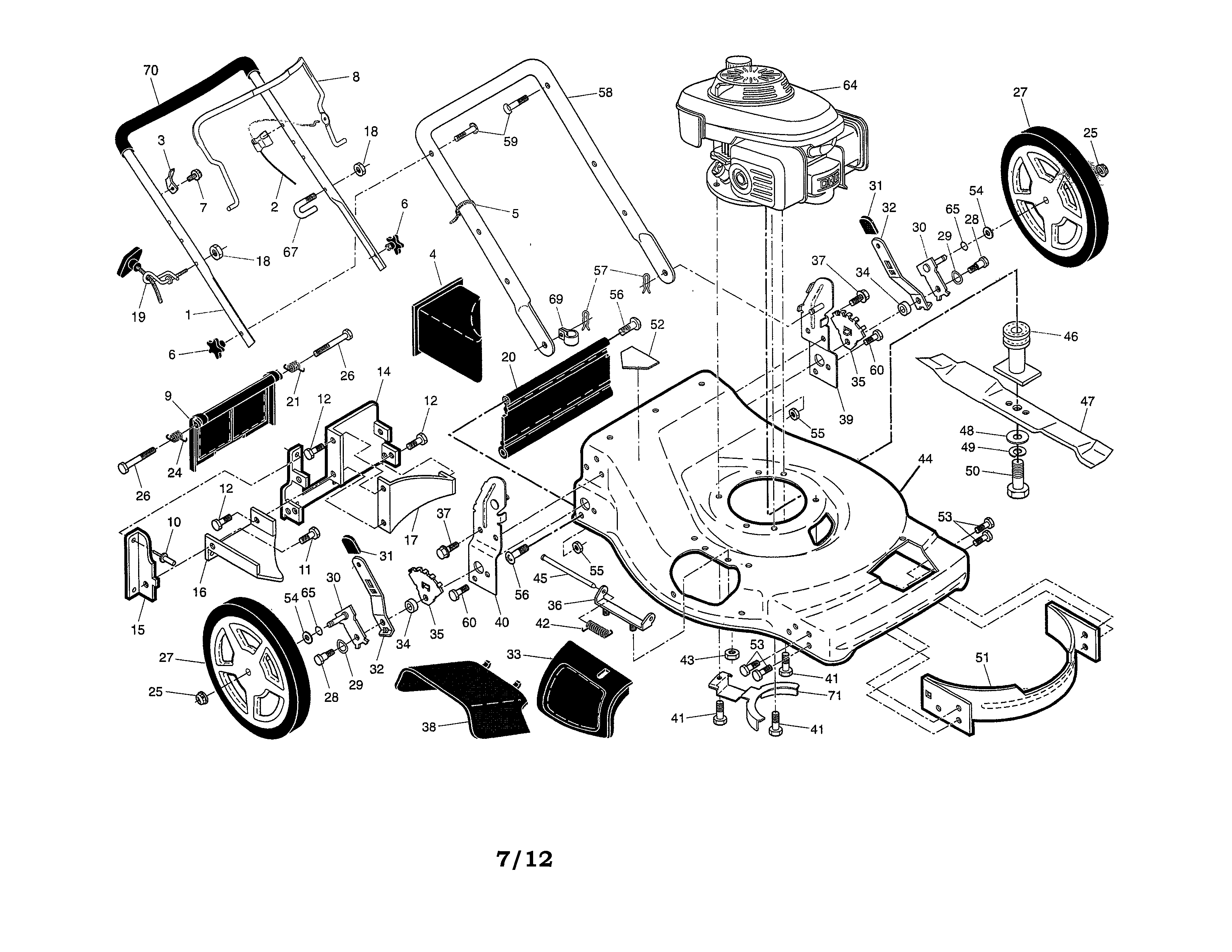 Engine/housing/handle