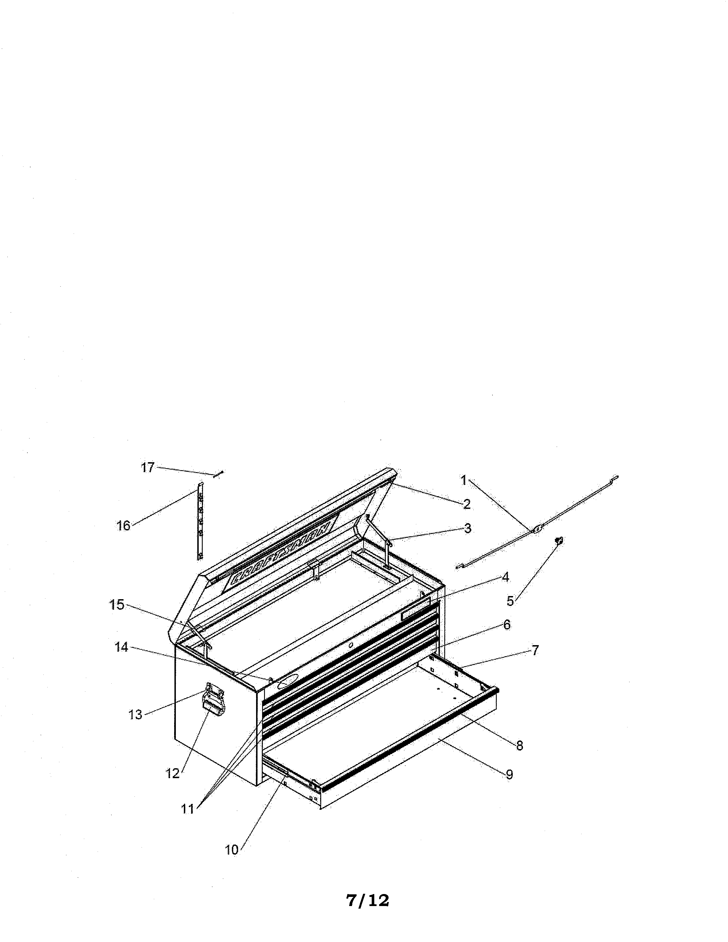 Craftsman 706136350 tool chest Parts | Diagrams | Sears PartsDirect