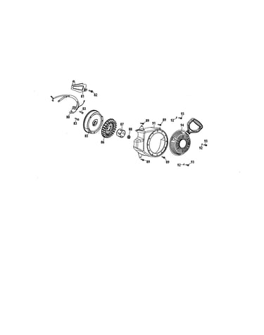 Blower housing/flywheel