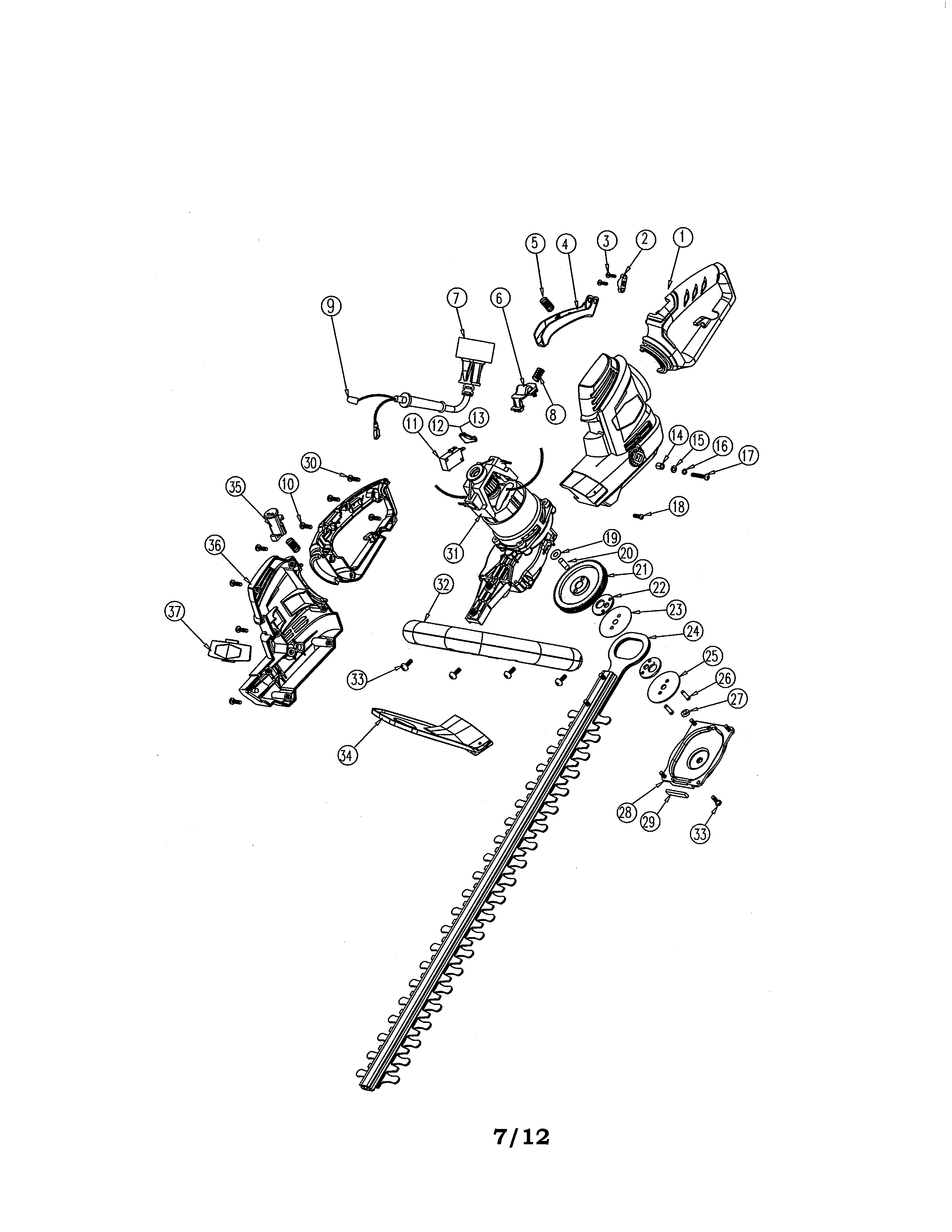 Rotating hedge trimmer