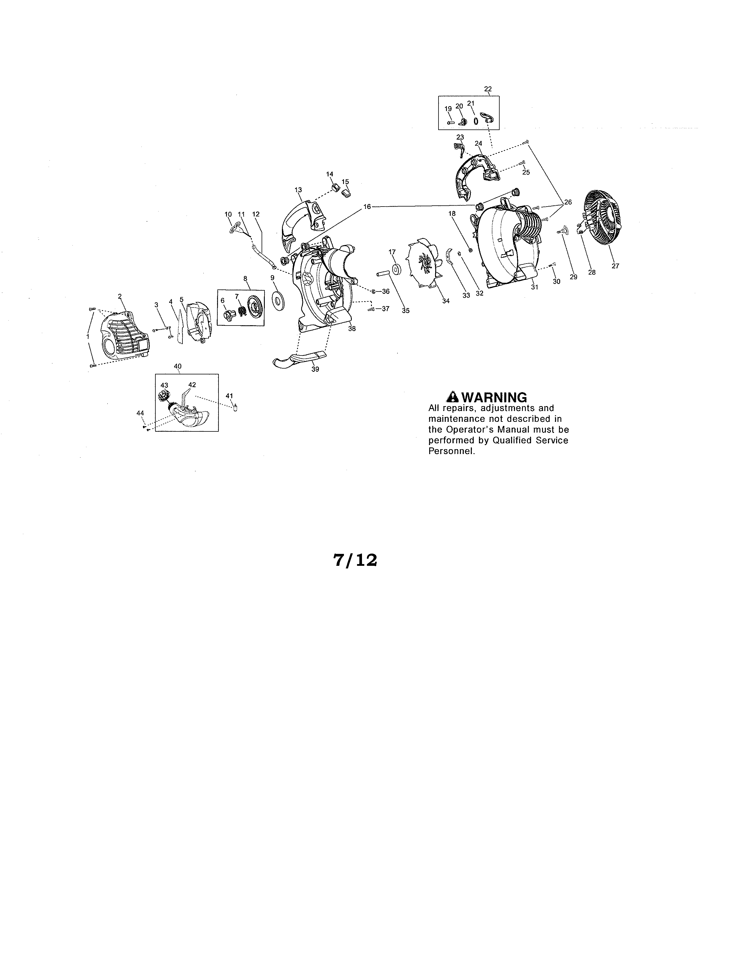 Handle/scroll/impeller