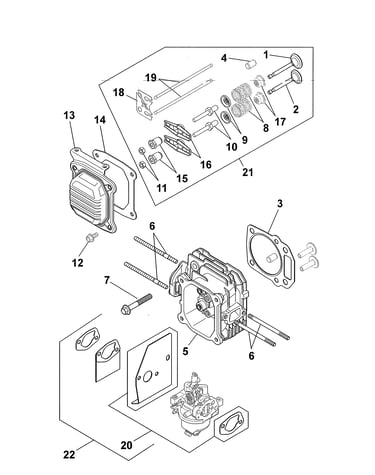 Head/valve/breather