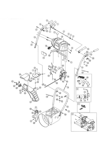 Handle panel/handles/chute