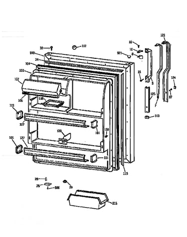 Refrigerator door