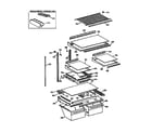 Kenmore 3639764781 shelves & drawers diagram