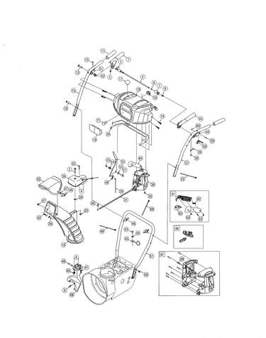Handle panel/handles/chute
