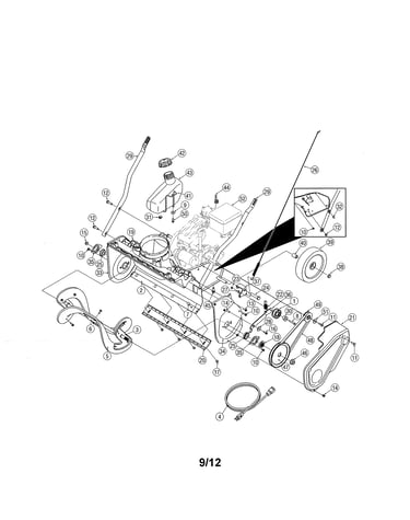 Auger & housing/fuel tank