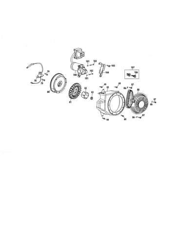 Flywheel/electric starter