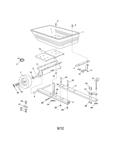 Cart tray/wheel/front tongue
