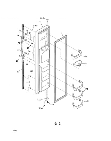 Freezer door