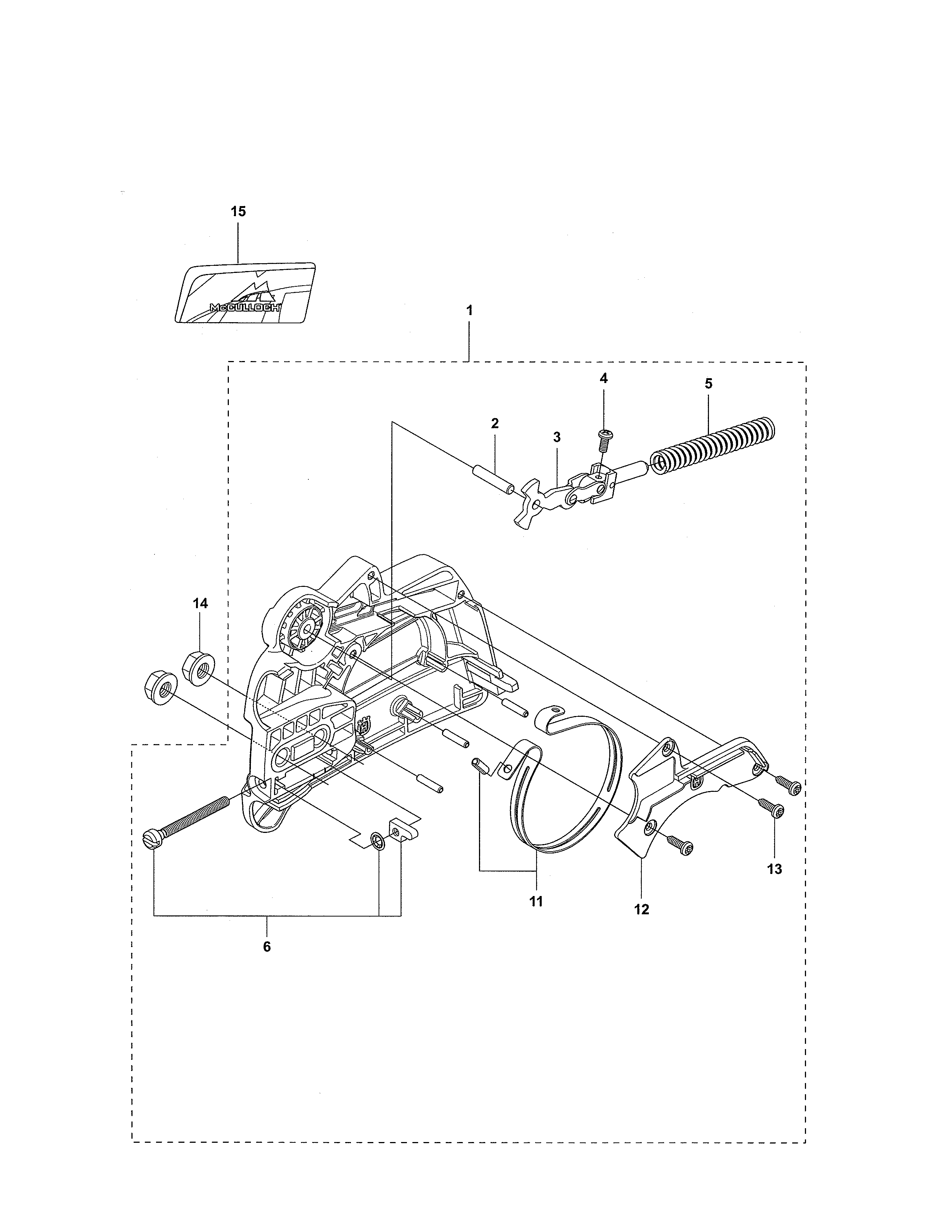 Chain brake/clutch cover-cs 340
