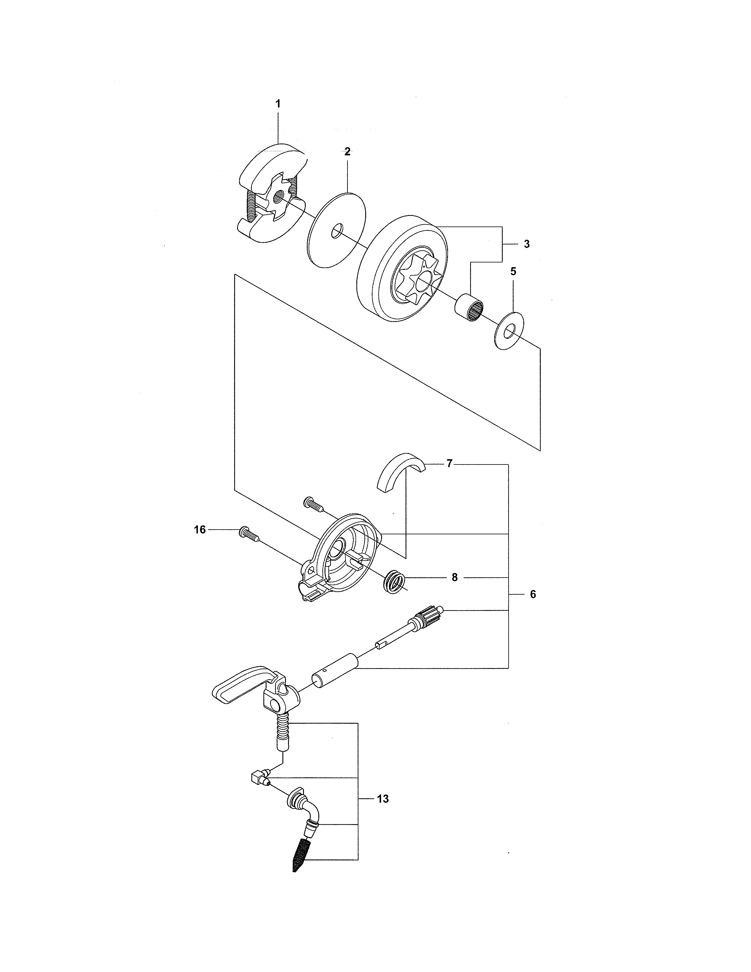 Clutch & oil pump
