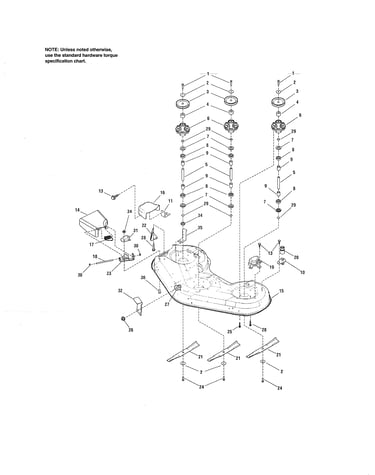 52" deck - housing & arbor