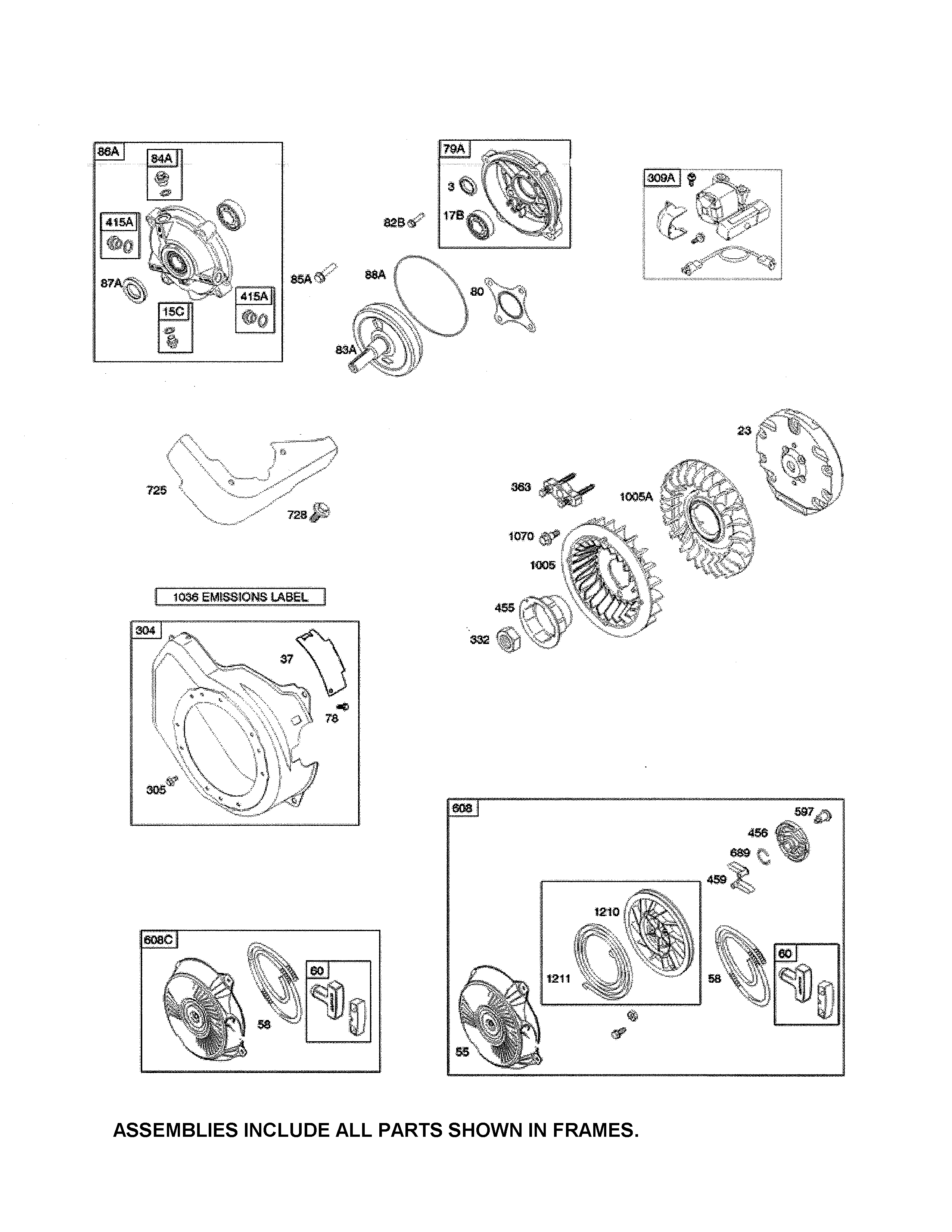 BLOWER HOUSING/STARTER/FLYWHEEL