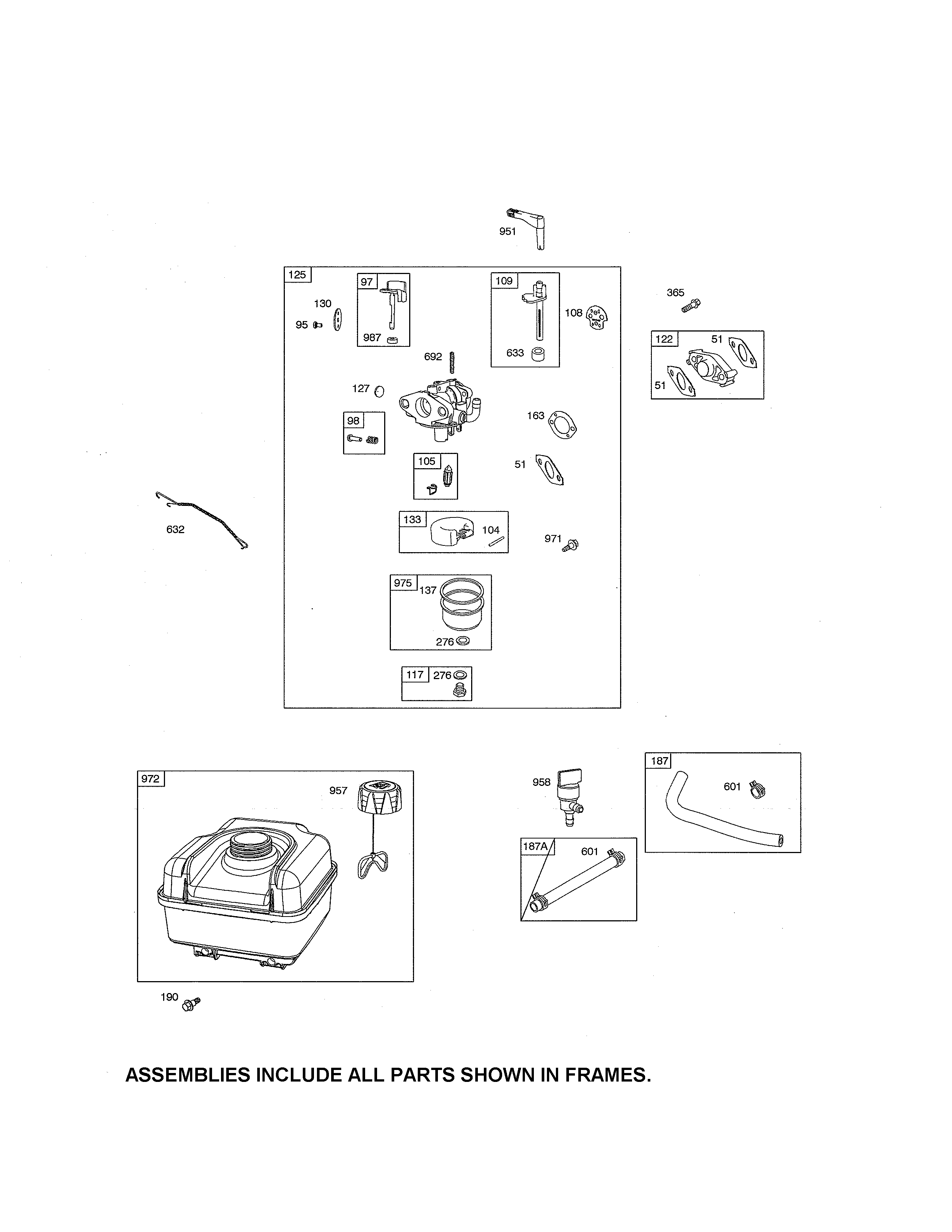 CARBURETOR/FUEL TANK