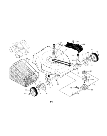 Drive control/gear case/wheels