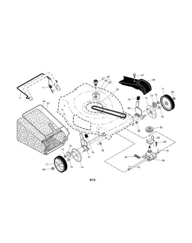 Drive control/gear case/wheels