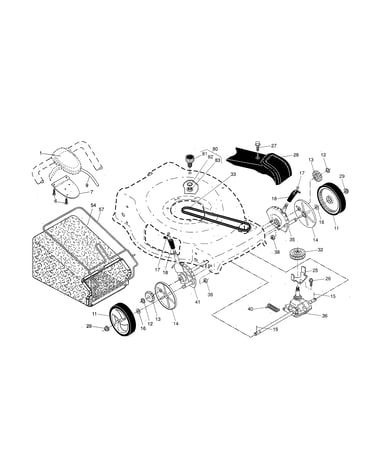 Drive control/gear case/wheels