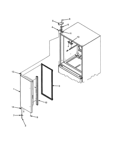 Left refrigerator door