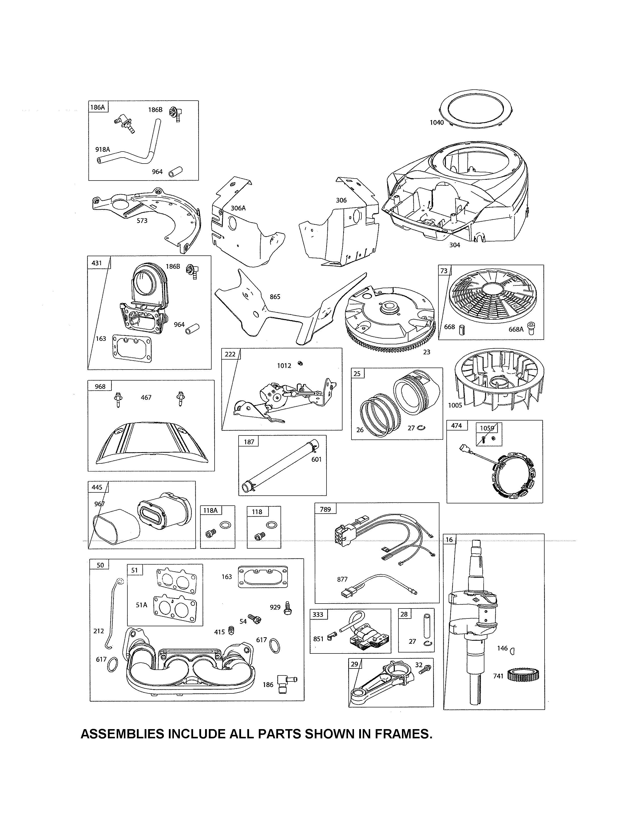 Blower housing/crankshaft