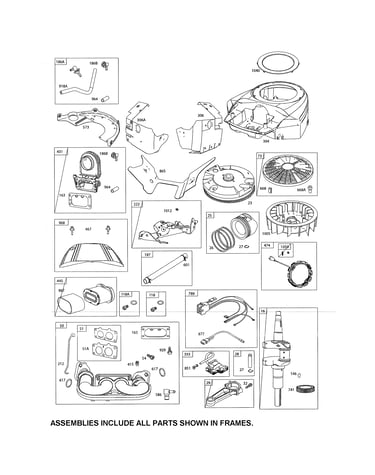 Blower housing/crankshaft