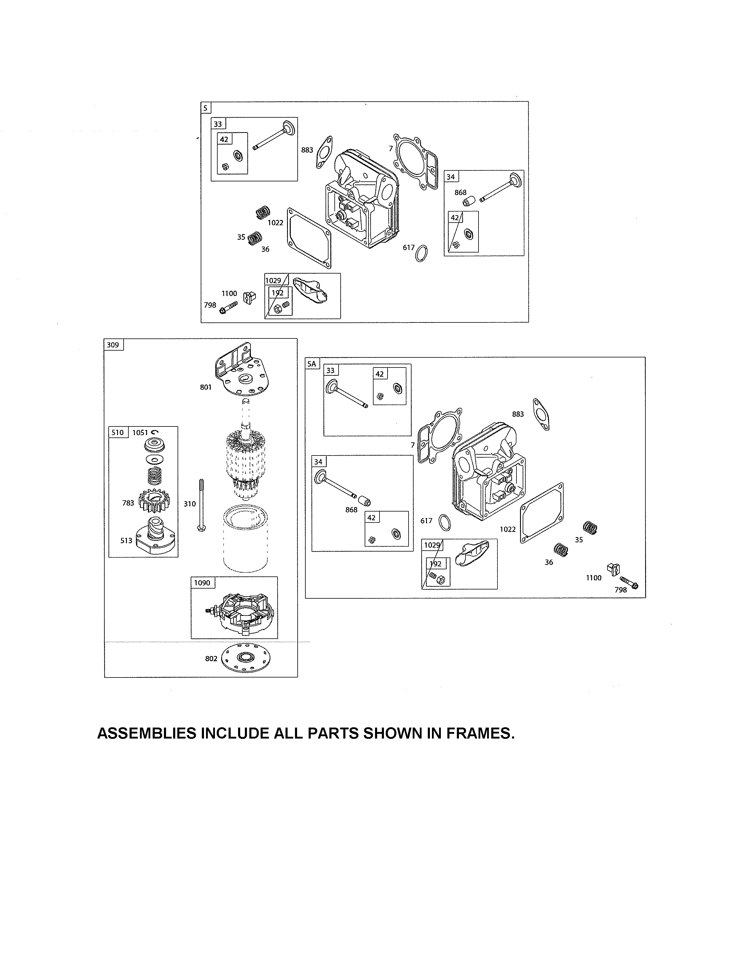 Motor-starter/head cylinder