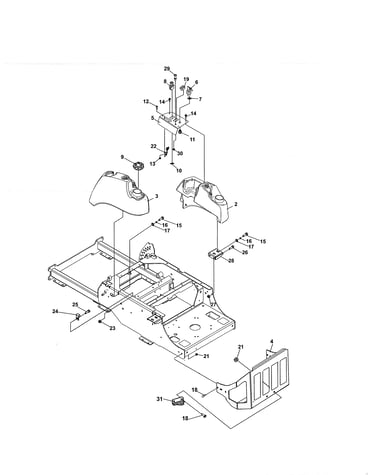 Fuel tank/bumper & control panel