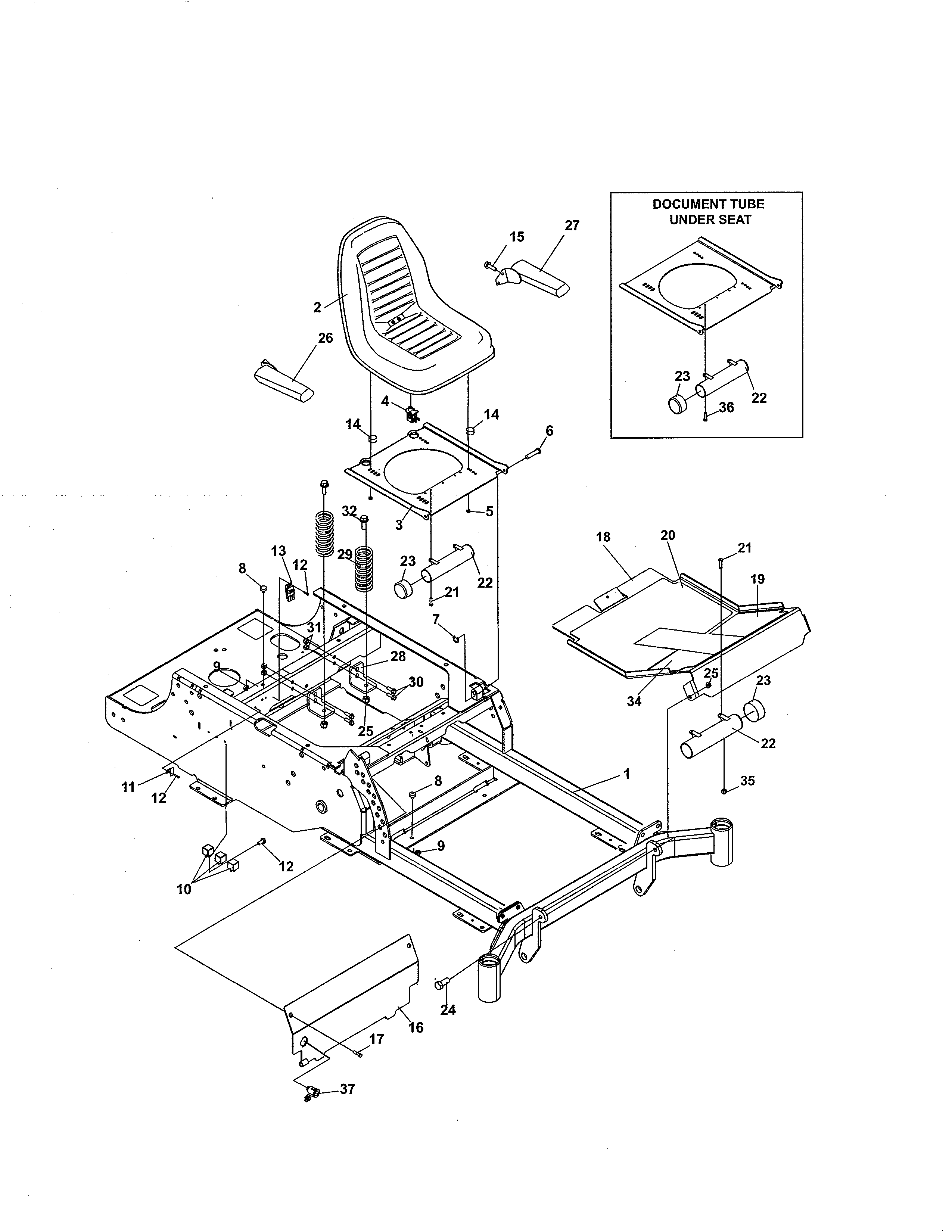 Kickplate/seat assembly