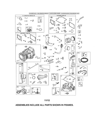 Cylinder/crankshaft/sump