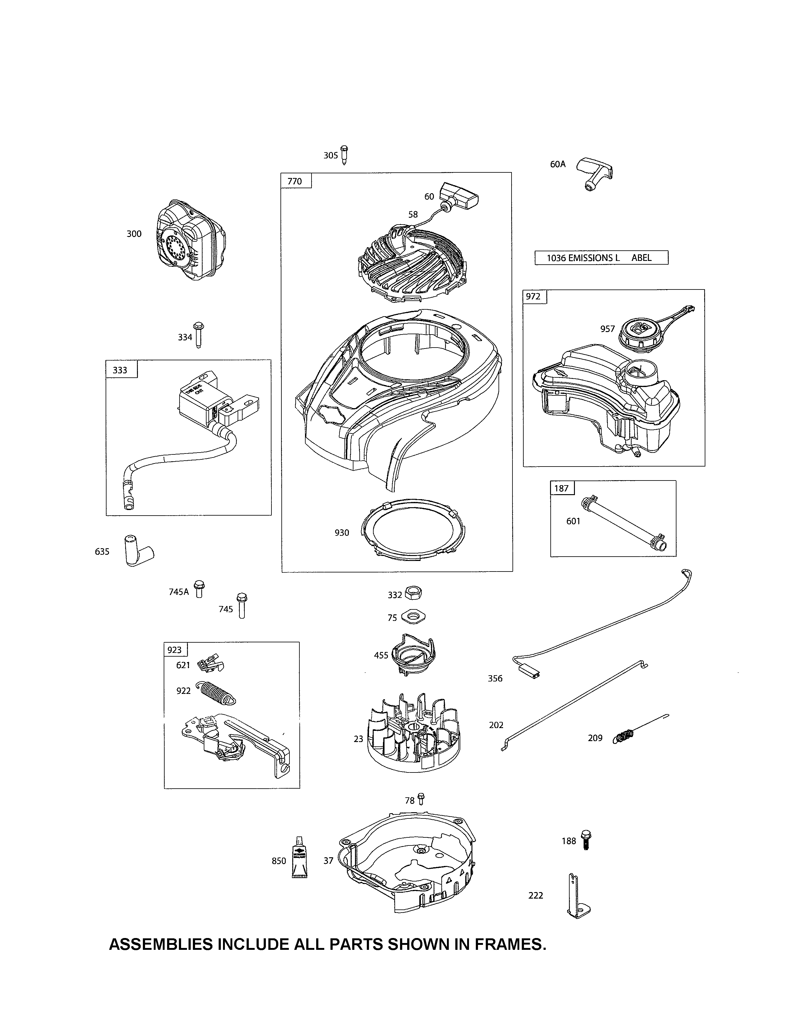 BLOWER HOUSING/FUEL TANK