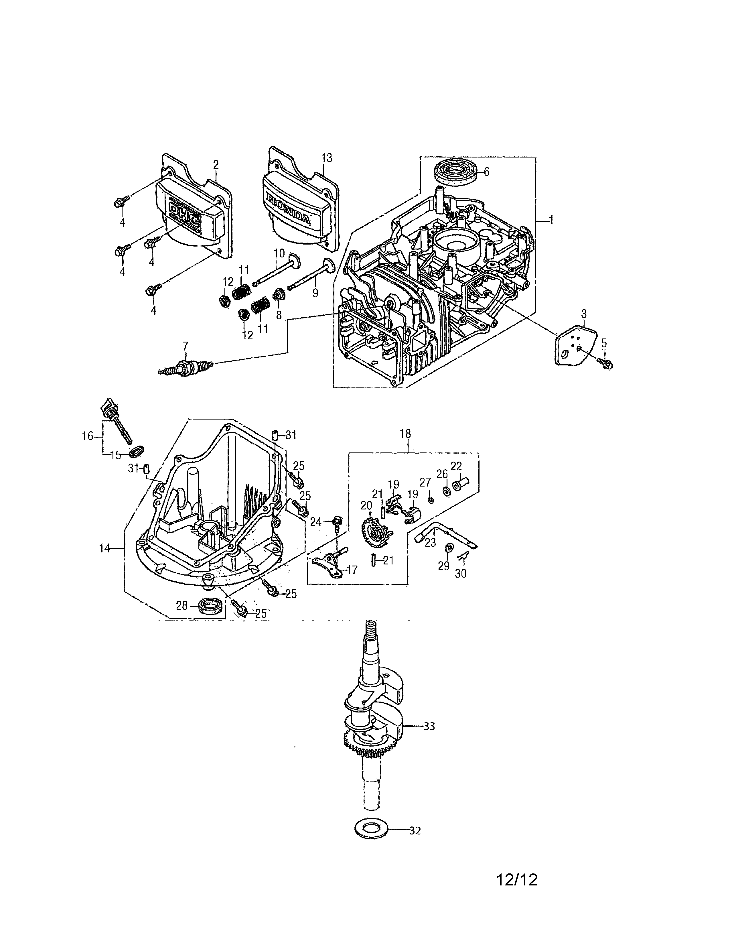 Cylinder/crankshaft
