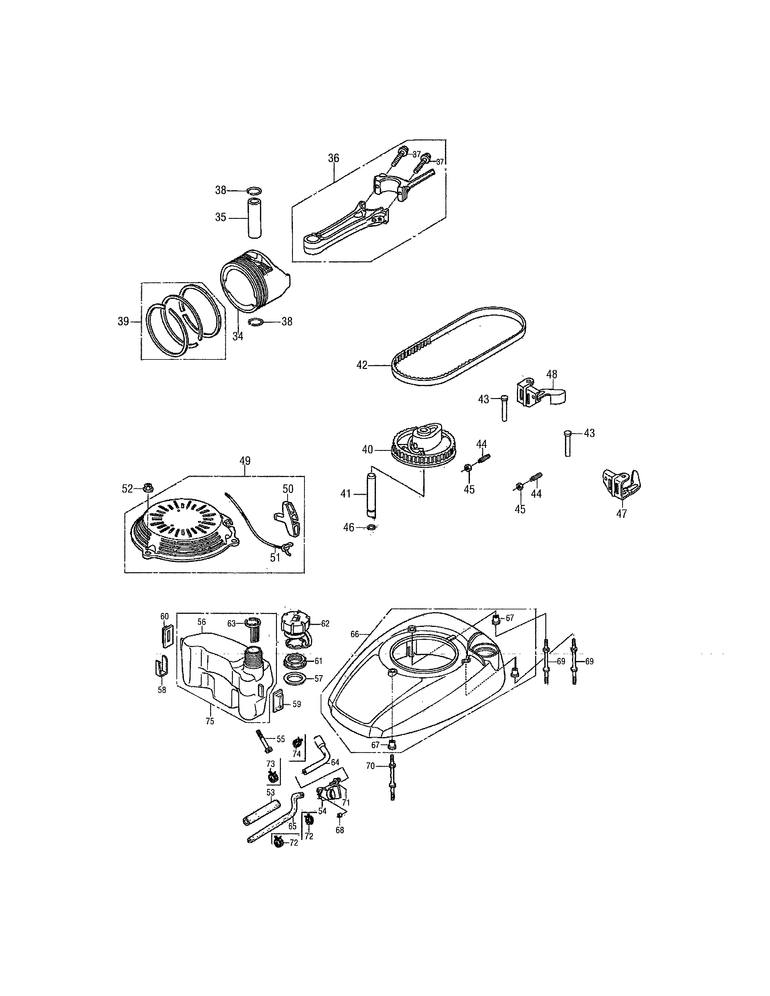 Fuel tank/fan cover