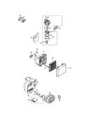 Carburetor/air cleaner/muffler