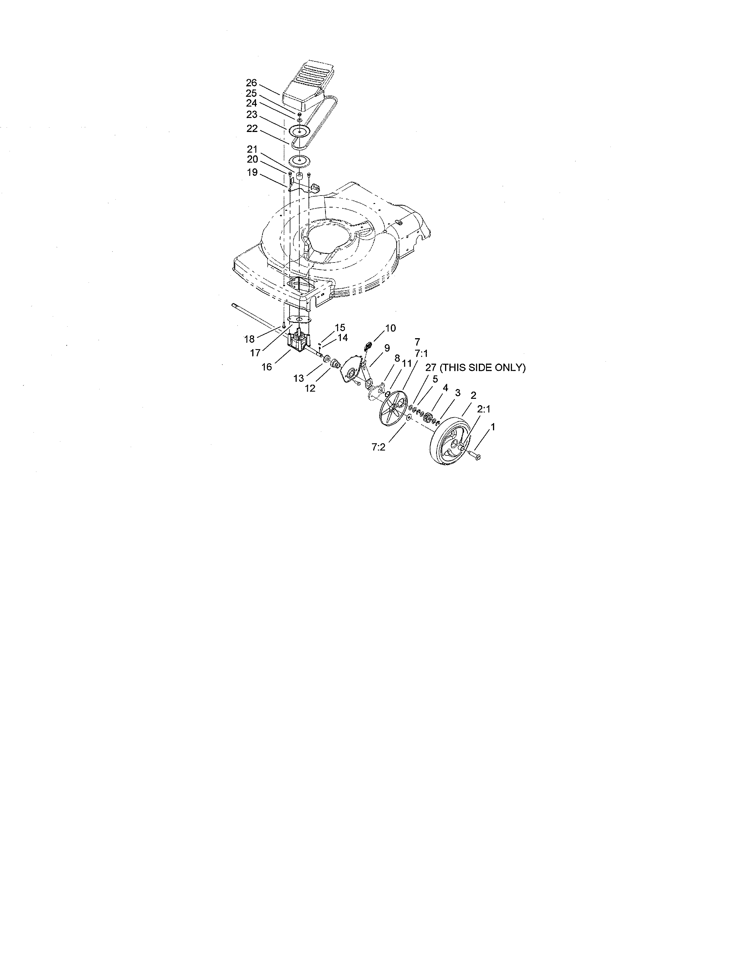 Front axle & transmission