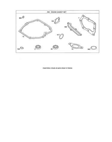 Engine gasket set