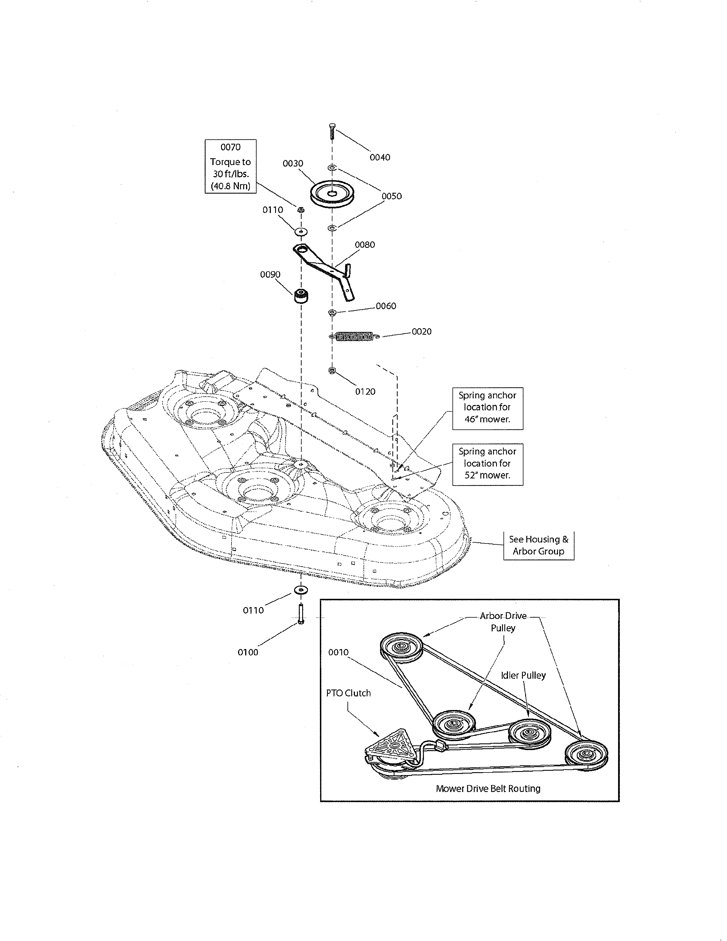 46"/52" DECK-CLUTCH