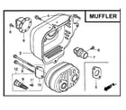 Honda GCV160-LA0S3-ED muffler diagram