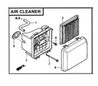 Honda GCV160-LA0S3-ED air cleaner diagram