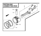 Honda GCV160-LA0S3-ED piston & connecting rod diagram