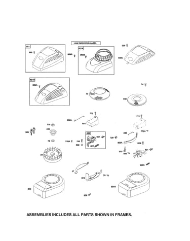 Blower housing/flywheel