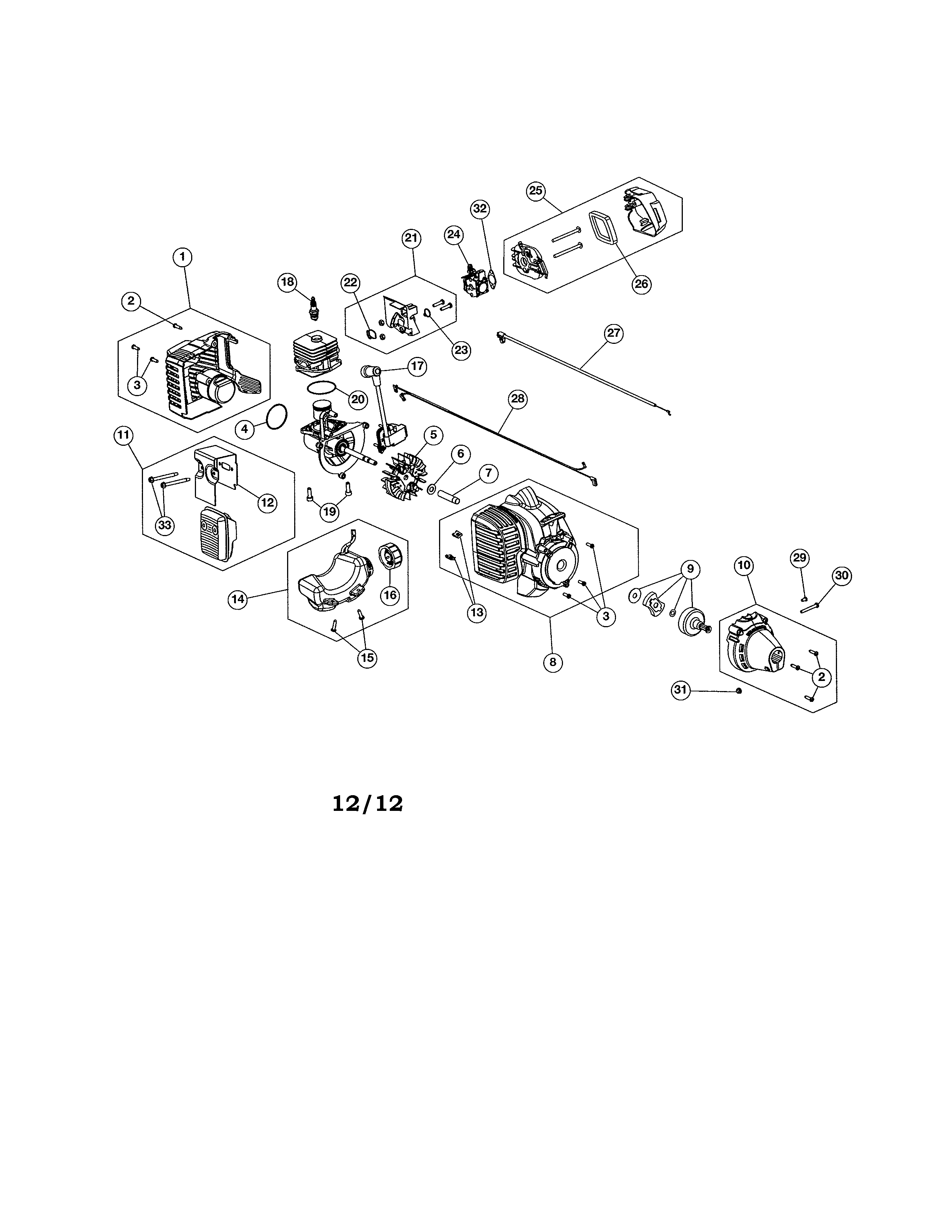 Starter housing/fuel tank