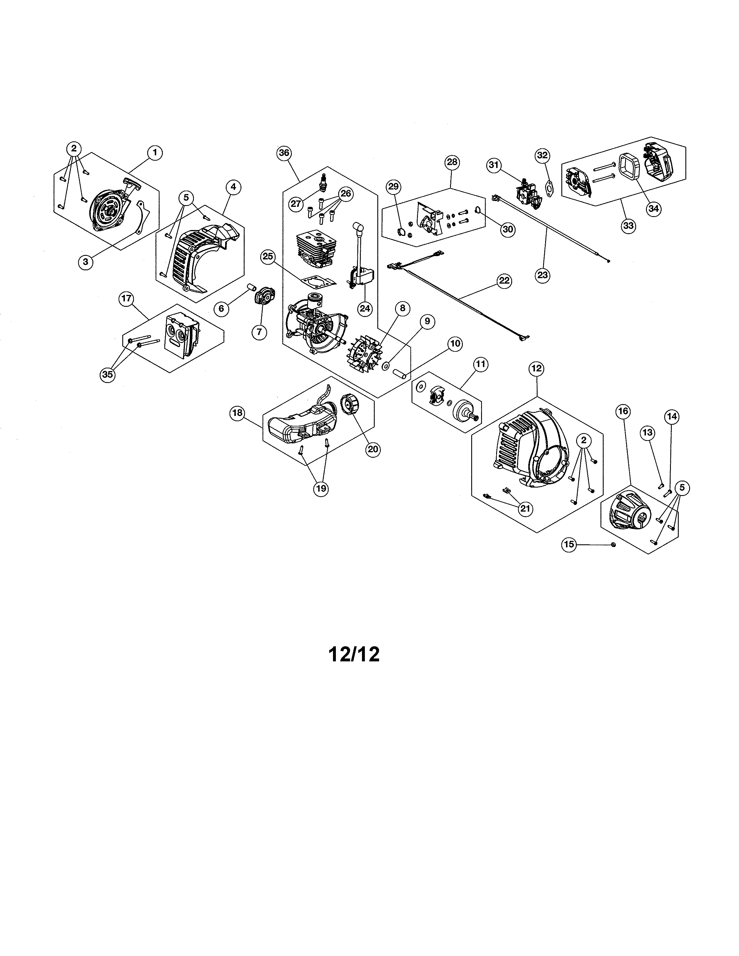 Fuel tank/short block