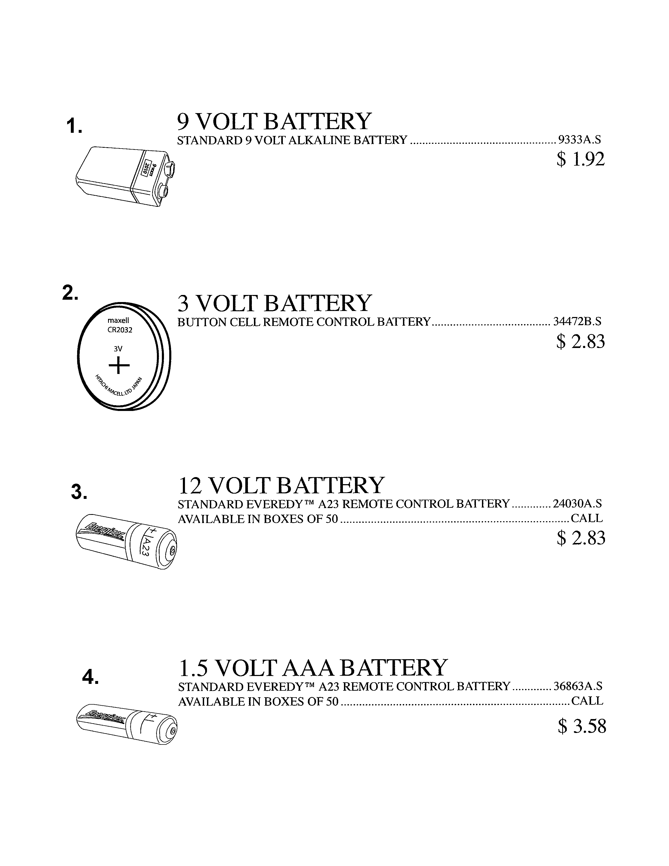 Service parts