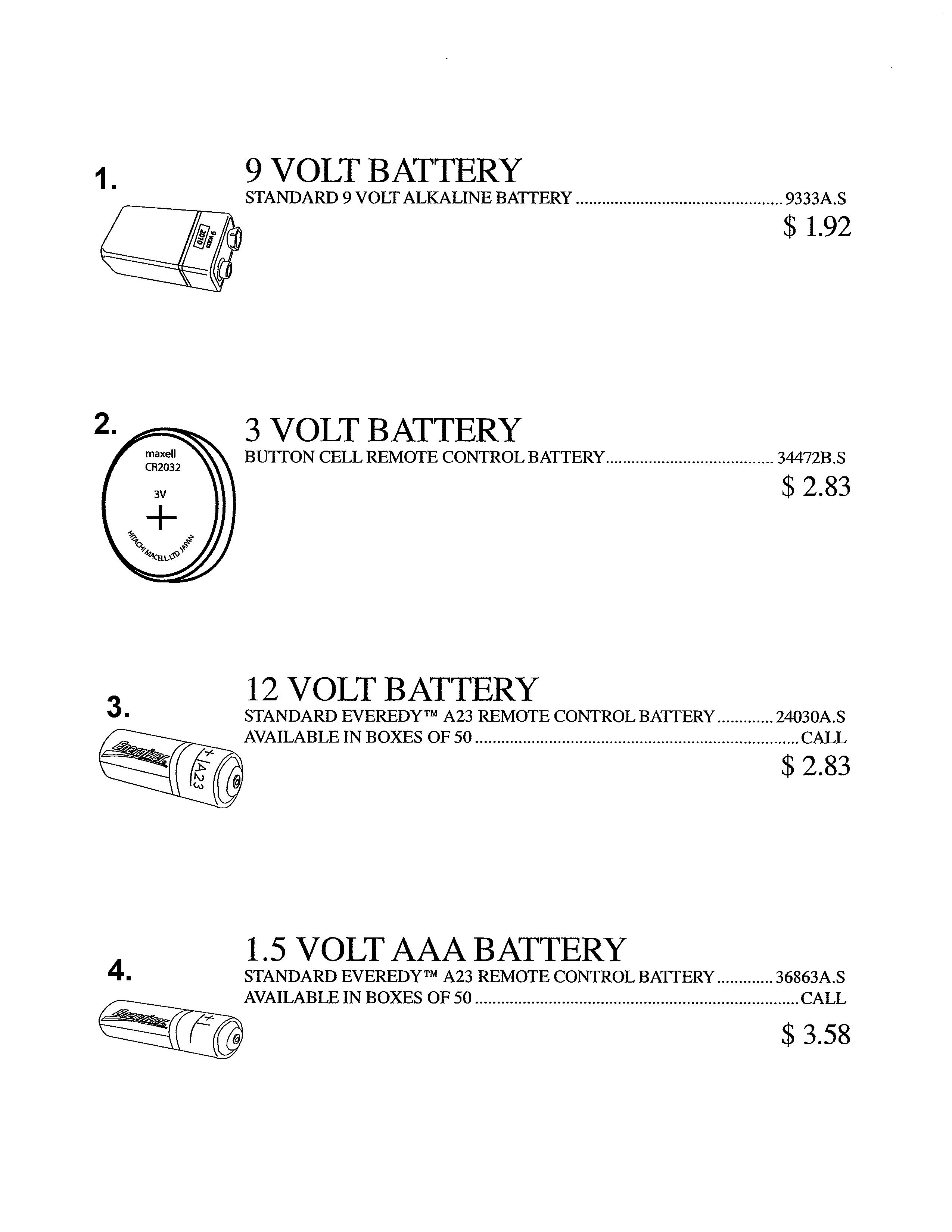 SERVICE PARTS