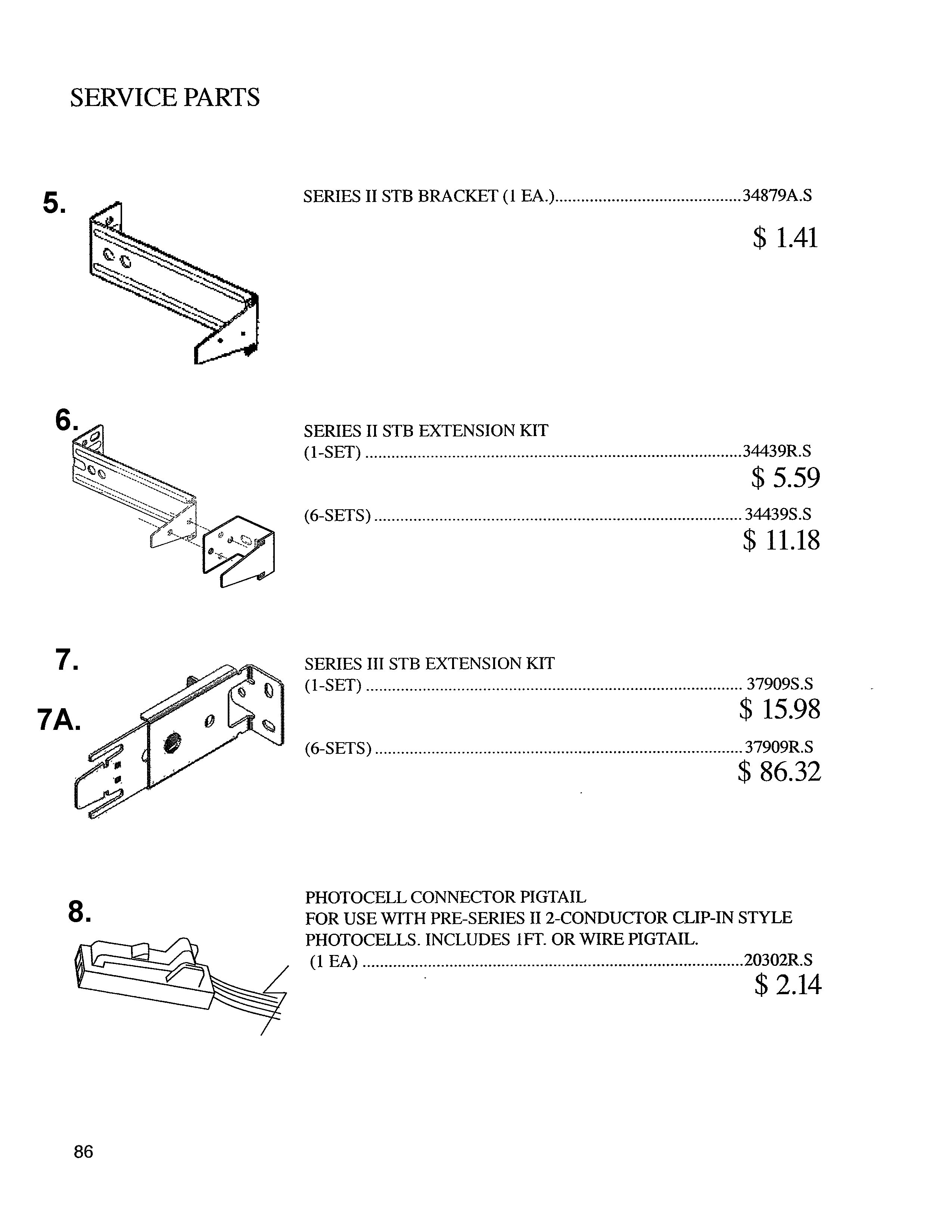 Service parts