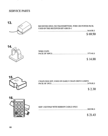 Service parts