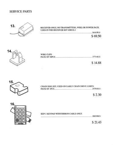 Service parts