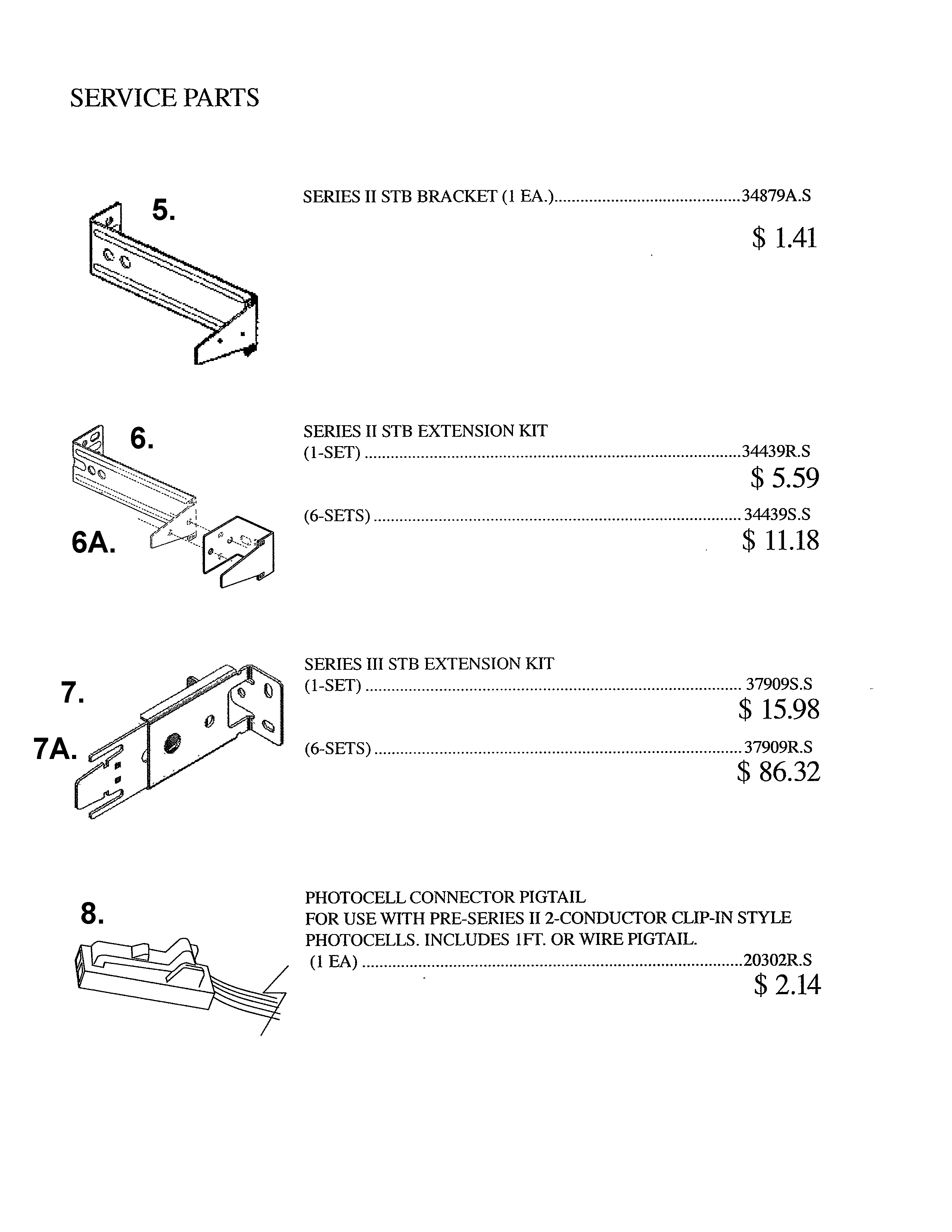 Service parts