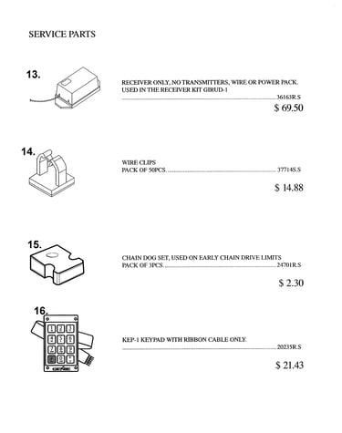 Service parts